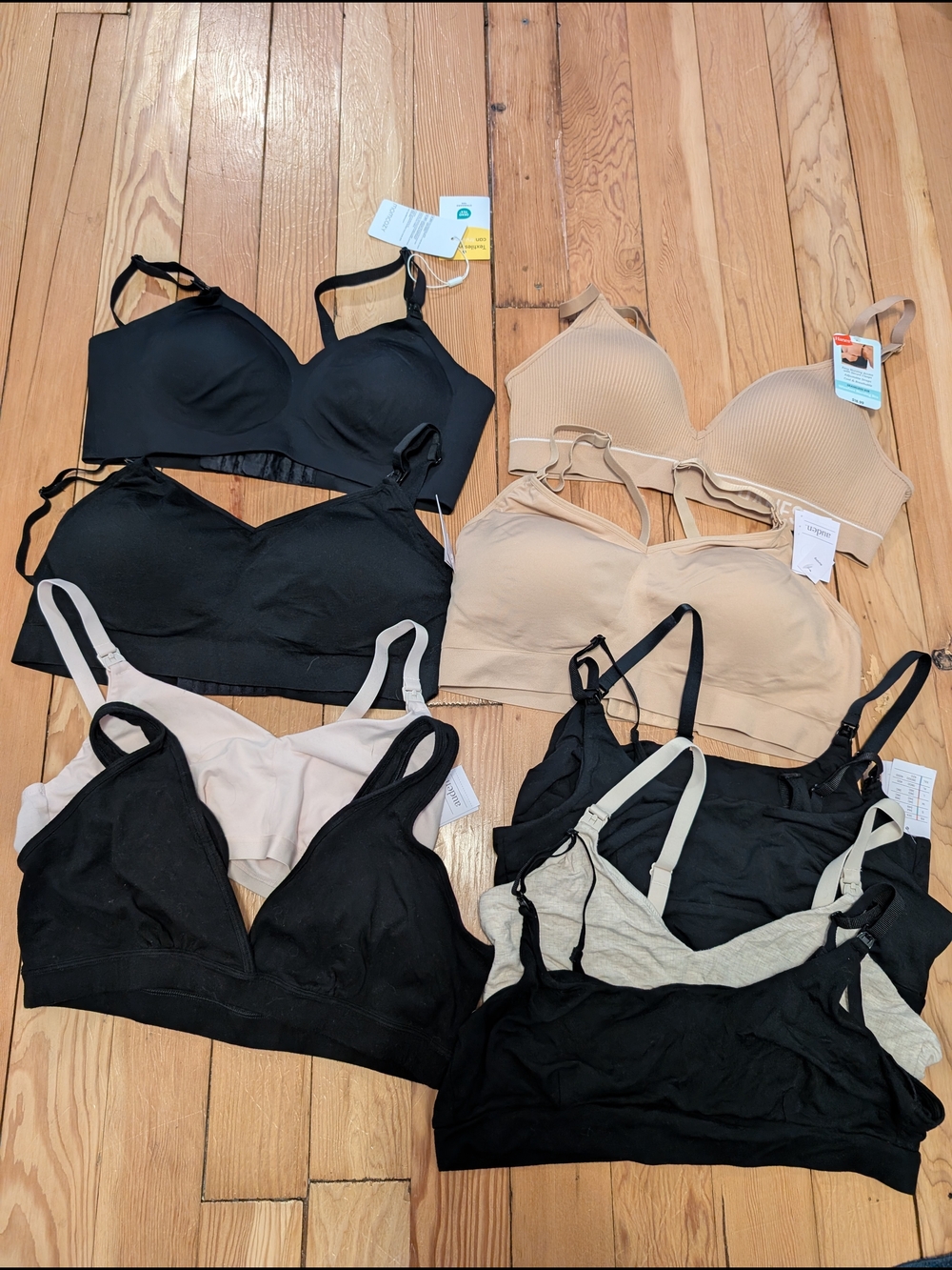 Lot Of Women's Nursing Bras - Most NWT, Quince, Hanes, Auden - All XL